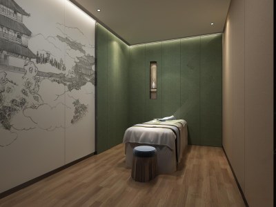 新中式美容SPA店3D模型下载
